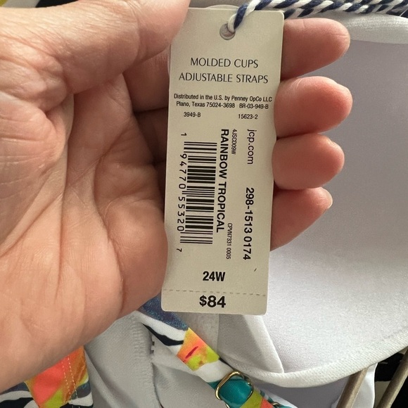 RAINBOW TROPICAL SONNET SHORES NWT BATHING SUIT SZ 24W - Picture 7 of 7